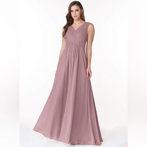 Azazie Bridesmaid Dress in color Desert Rose